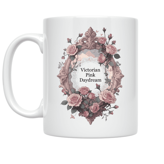 Victorian Floral Elegance - Romantic Decor Lover - 11 oz Ceramic Coffee Mug
