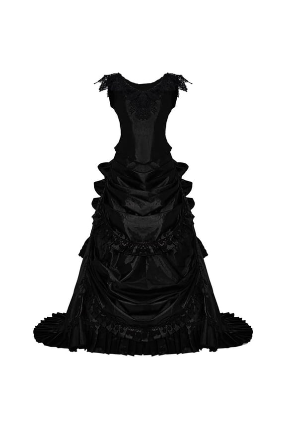 Victorian Gothic Ball Gown - Elegant Bustle Wedding Dress with Steampunk Ball Gowns