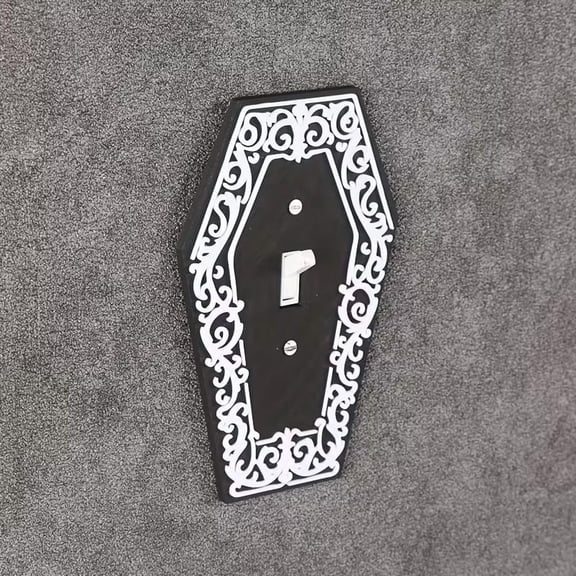 Victorian Gothic Coffin Light Switch Plate - Unique Home Decor for Gothic Aficionados