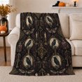 thumbnail image 1 of Victorian Gothic Mystery Aesthetic, Dramatic Gothic Scene, Warm Flannel Blanket for Home Library and Reading Nook, Art Lovers Housewarming Gift, Gothic Home Decor, 1 of 9