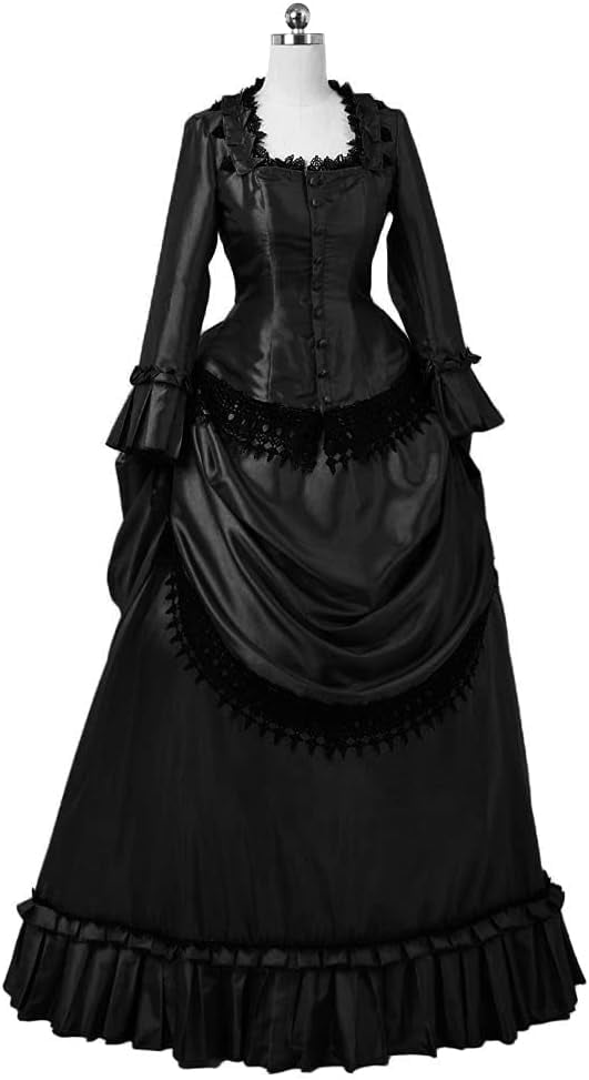 Victorian Gothic Steampunk Bustle Dress Women’s Edwardian Evening Gown ...