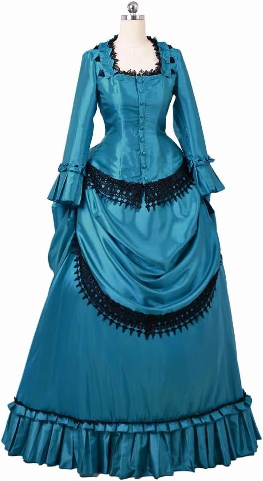 Victorian Gothic Steampunk Bustle Dress Women’s Edwardian Evening Gown ...