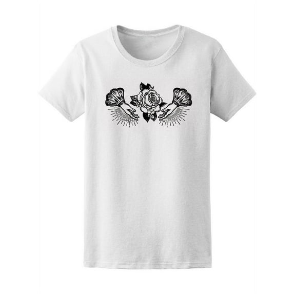 Victorian Hands Roses Tee Women's -Image by Shutterstock
