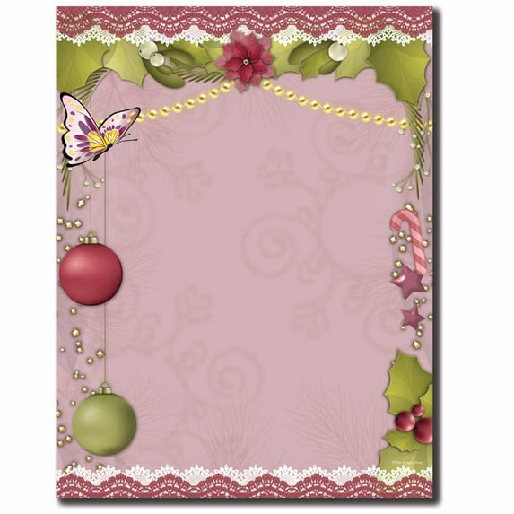 Victorian Holiday Letterhead Laser & Inkjet Printer Paper