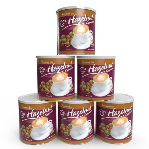 Victorian Inn Hazelnut Flavor Cappuccino - Rich and Nutty for Cozy Indulgence - Great with Coffee Creamer - 2 Pound (Pack of 6)