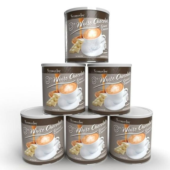 Victorian Inn Instant Cappuccino - White Chocolate Caramel Flavor - Creamy & Delightful Coffee Mix - Great Hot, Cold, or Blended - Creamy Flavor - 2 Pound (Pack of 6)