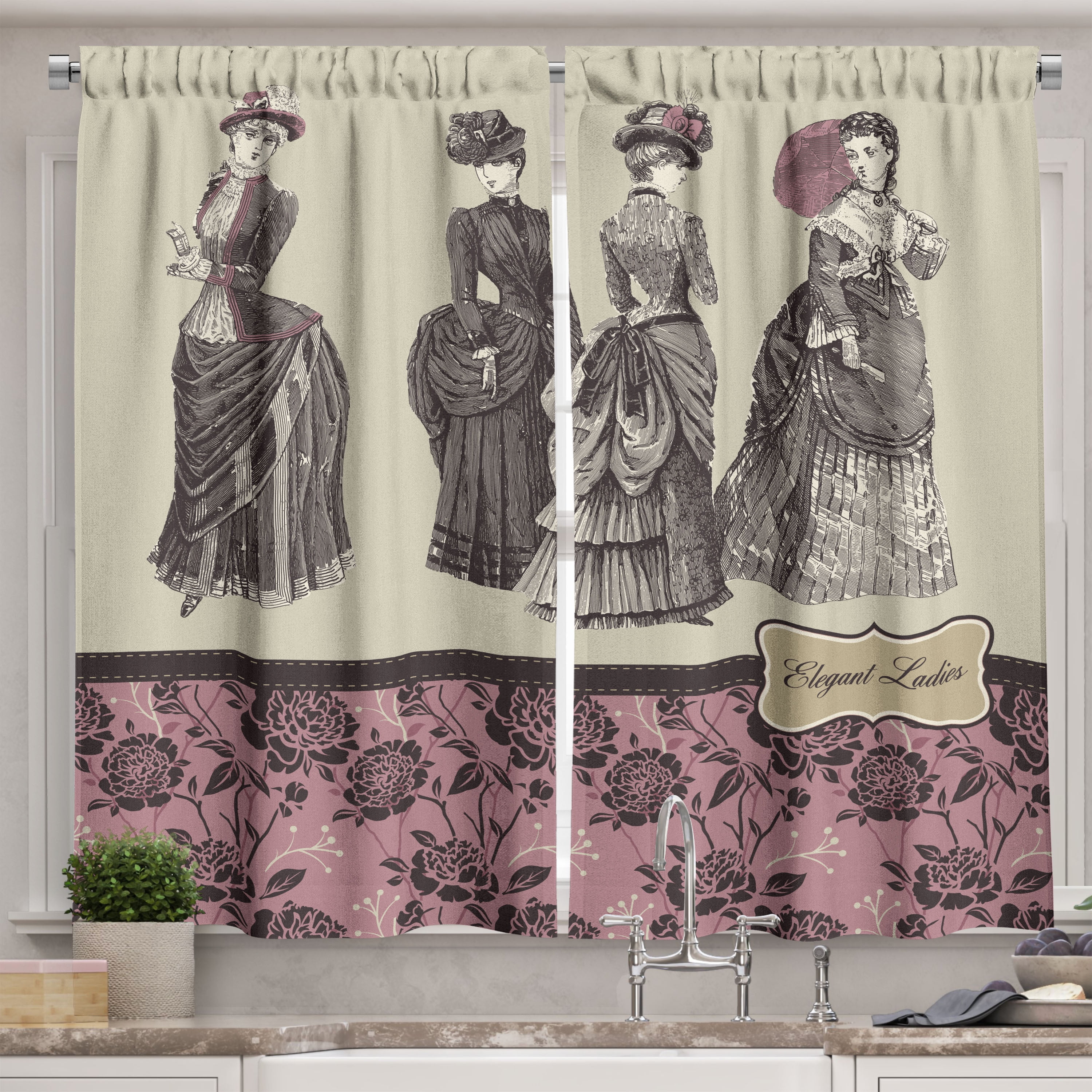 Victorian Kitchen Curtains, Ladies Clothes Fashion History Dress ...