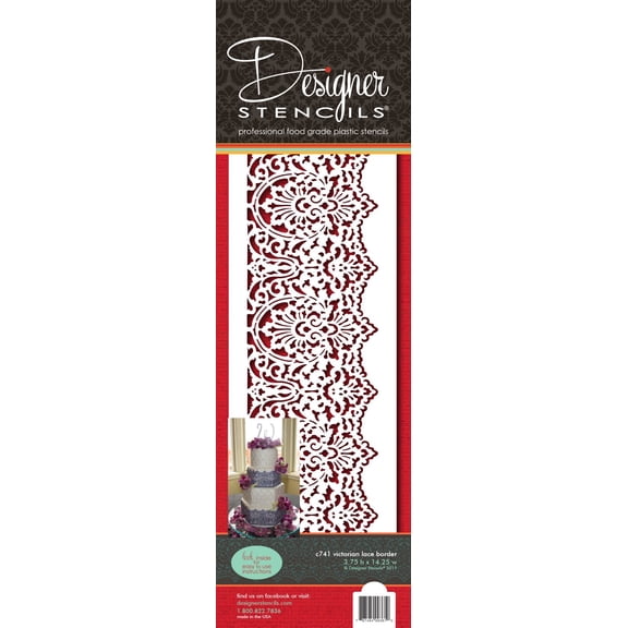 Victorian Lace Cake Stencil Border by Designer Stencils