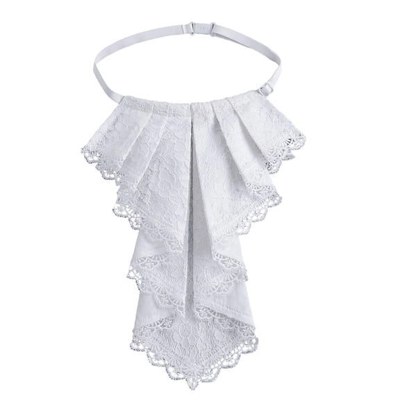 Victorian Lace Drape Detachable Collar Colonial Jabot Neck Collar for Women Casual and Party Wardrobe Essential