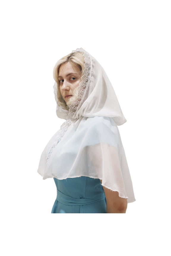 Victorian Lace Shawl with Lace for Women Short Hooded Shawl for Wedding Shawls and Wrap for Bride