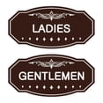 thumbnail image 1 of Victorian Ladies And Gents Sign Set (Dark Brown) - Small 3" X 6", 1 of 1