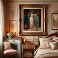 thumbnail image 1 of Victorian Lady Portrait With Mirror Antique 19Th Century Art Home Decor, 16x24 UNFRAMED, 1 of 3