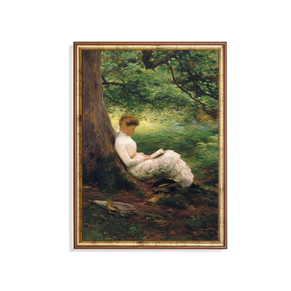 Victorian Lady Reading Print Poster 19th Century Romantic Art, Size 8x12 UNFFRAMED F03.1.7l1160
