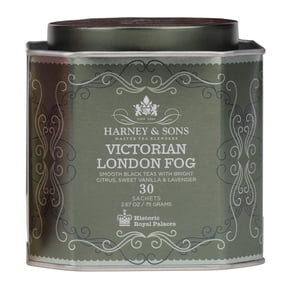 Victorian London Fog Tea, Black And Oolong Tea With Citrus, Vanilla And Lavender | 30 Sachets, Historic Royal Palaces Collection