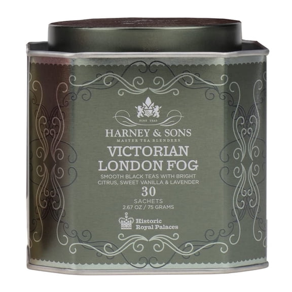 Victorian London Fog Tea, Black And Oolong Tea With Citrus, Vanilla And Lavender | 30 Sachets, Historic Royal Palaces Collection
