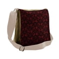 thumbnail image 1 of Victorian Messenger Bag, Swirls Flowers Ethnic, Unisex Cross-body, by Ambesonne, 1 of 2