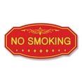 thumbnail image 1 of Victorian No Smoking Sign (Red / Yellow) - Large 5" X 10", 1 of 1