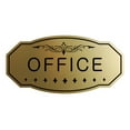 thumbnail image 1 of Victorian Office Sign (Brushed Gold) - Small 3" X 6", 1 of 1