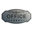 thumbnail image 1 of Victorian Office Sign (Brushed Silver) Large 5" X 10", 1 of 1