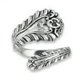 thumbnail image 1 of Victorian Oxidized Open Spoon Vintage Ring .925 Sterling Silver Band Jewelry Female Male Size 7, 1 of 4
