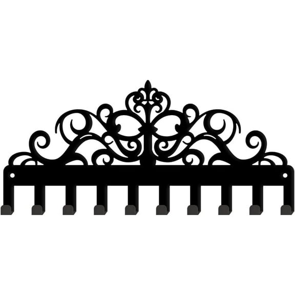 Victorian Pattern Key Hook Victorian Key Holder Victorian Pattern Decorative 10 Hooks Metal Key Organizer Home Storage Hook for Dog Leash