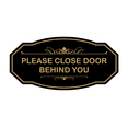 thumbnail image 1 of Victorian Please Close Door Behind You Sign (Black Gold) - Medium, 1 of 5