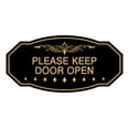 thumbnail image 1 of Victorian Please Keep Door Open Sign (Black Gold) - Large, 1 of 5
