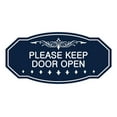 thumbnail image 1 of Victorian Please Keep Door Open Sign (Navy Blue / White) - Medium, 1 of 5