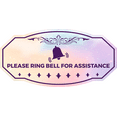 thumbnail image 1 of Victorian Plus Please Ring Bell For Assistance Door or Wall Sign | Colorful Business Signage (Pastel Purple) - Large, 1 of 8