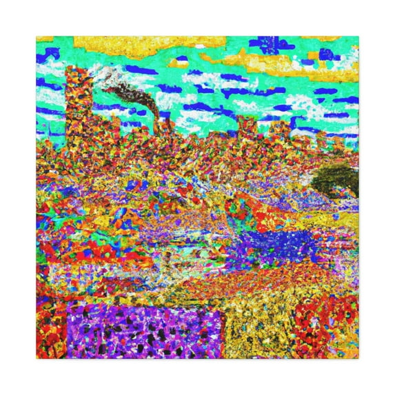 Victorian Pointillism Splendor - Canvas