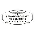 thumbnail image 1 of Victorian Private Property No Soliciting Sign (White) - Large 5" X 10", 1 of 1