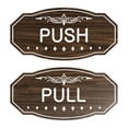 thumbnail image 1 of Victorian Push Pull Sign Set (Walnut) - Small 3" X 6", 1 of 1