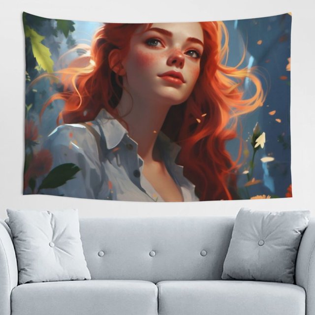 VictorianRebelAKaleidoscopeofPunkandPastels Tapestry 60″W x 40