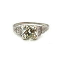 thumbnail image 1 of Victorian Retro Diamond Engagement Ring, Old Cut European Diamond Ring, Antique Wedding Ring, 925 Sterling Silver, 2.4 Ct Simulated Diamond, Mother's Day Gift Ring, 1 of 3
