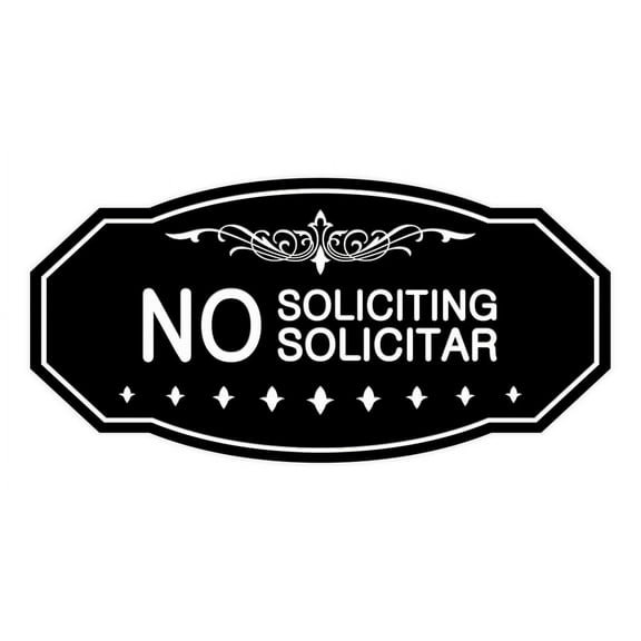 Victorian Sanitize Sign (Black) - Medium 4" X 8"