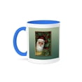 thumbnail image 1 of 3dRose, Victorian Santa Claus With Holly Leaves and Berries Vintage Card, 15oz Two-Tone Blue Mug, 1 of 7