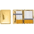 thumbnail image 1 of Set of 2 Compact Metal-Plated King Size Cigarette Case With Elastic Bands (Gold Victorian Scroll), 1 of 5