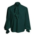 thumbnail image 1 of Victorian Shirts for Men Gothic Ruffle Dress Shirt Vintage Viking Cosplay Blouse Retro Renaissance Long Sleeve Tops, 1 of 4