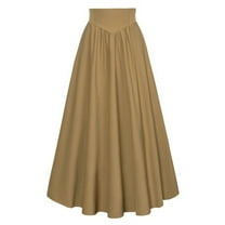 Victorian Skirts for Women Vintage Renaissance Pleated Floor Length High Waisted Flowy Long Skirt