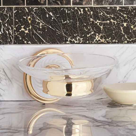 Victorian Soap Dish Bright Brass Porcelain Holder | Renovator's Supply