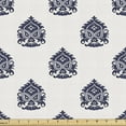thumbnail image 1 of Victorian Sofa Upholstery Fabric by the Yard, Themed Ornaments in Calming Soft Tone Floral Repetition, Decorative Fabric for DIY and Home Accents, Dark Indigo White by Ambesonne, 1 of 5