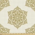 thumbnail image 1 of Ambesonne Victorian Fabric by the Yard Upholstery, Damask Inspired Motifs, 10 Yards, Eggshell Dark Khaki, 1 of 5