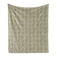 thumbnail image 1 of Victorian Soft Flannel Fleece Throw Blanket, Continuous Pattern of Floral Damask Rococo Motif in Vertical Order, Cozy Plush for Indoor and Outdoor Use, 70" x 90", Grey Yellow Sage Green, by Ambesonne, 1 of 5