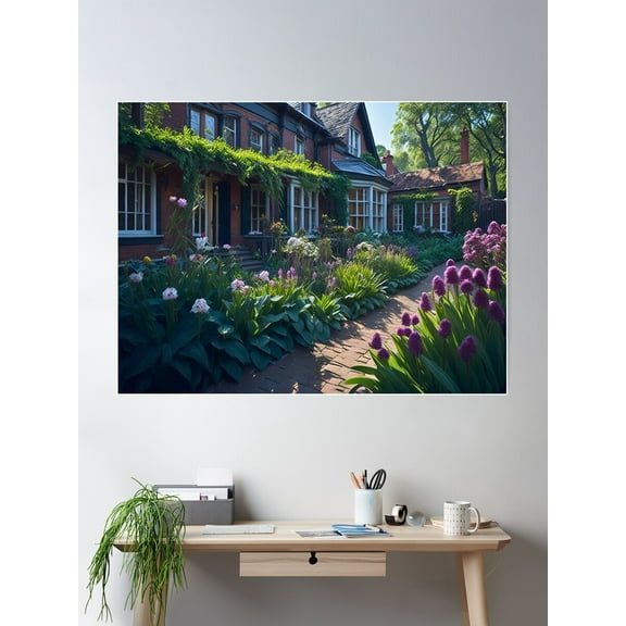 Victorian Springtime Splendor Poster Wall Art, Modern Wall Decor For Living Room Bedroom, 16x24 UNFRAMED