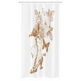 thumbnail image 1 of Victorian Stall Shower Curtain, Nostalgic Boots with Roses Butterfly and Bird British Trend Upper Class Shoe Art, Fabric Bathroom Set with Hooks, 36W X 72L Inches Long, Brown White, by Ambesonne, 1 of 1