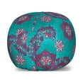 thumbnail image 1 of Victorian Storage Toy Bag Chair, Floral Ornaments with Medieval Origins Boho Mandala Pattern, Stuffed Animal Organizer Washable Bag, Large Size, Pale Pink Turquoise, by Ambesonne, 1 of 3