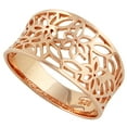 thumbnail image 1 of Victorian Style Leaf Filigree Vintage Ring Rose Gold-Tone Plated Sterling Silver Size 3, 1 of 5