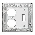 thumbnail image 1 of Victorian Switch Plate Double Outlet Chrome Solid Brass Renovators Supply, 1 of 2