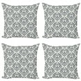 thumbnail image 1 of Ambesonne Victorian Throw Pillow Cover 4 Pack, Floral Ornate Damask, 24", Beige Grey, 1 of 6