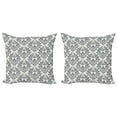 thumbnail image 1 of Ambesonne Victorian Throw Pillow Cover 2 Pack, Floral Ornate Damask, 16", Beige Grey, 1 of 5
